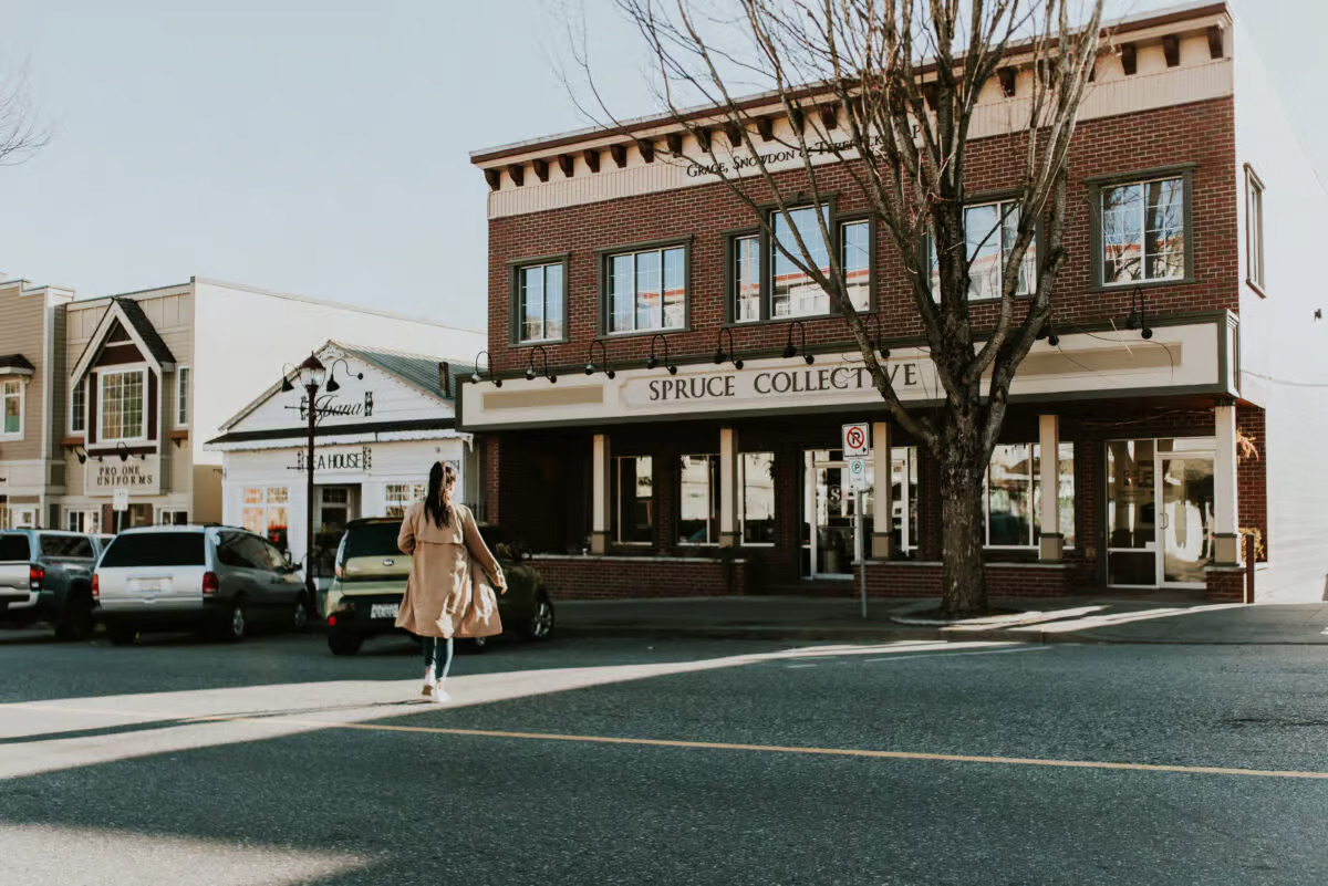 A street in Historic Downtown Abbotsford